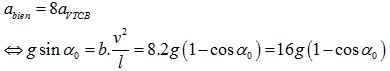 Theo đề bài ta có:

Nên:

STUDY TIP

Gia tốc con lắc đơn được tính theo công thức: