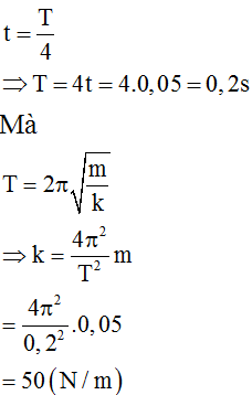 Khoảng thời gian để động năng bằng thế năng là