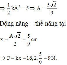 Động năng cực đại = thế năng cực đại 