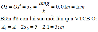 * Khi lò xo không biến dạng lần thứ 2 tức là vật đi từ chỗ bị nén ra đến vị trí lò xo giãn nhiều nhất rồi đến vị trí lò xo không biến dạng.

Áp dụng định luật bảo toàn và chuyển hóa cơ năng ta có