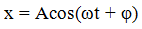 + Khi 

+ Tại thời điểm t ta có

= - ωAcos(ωt + φ) = - ωx.

=> |50| = - ωx => ω= 10 rad/s.

=> k = mω2 = 1.102 = 100N/m.