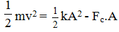 + Chu kì dao động:  với k = 0,01N/cm = 1N/m.

+ Độ giảm biên độ sau mỗi lần qua vị trí cân bằng (sau mỗi nửa chu kì) ΔA=A - A’ được tính theo công thức: 

 

+ Sau 21s = 10,5T biên độ của vật còn: A = Ao – 21.ΔA = 5,8cm.

+ Ở thời điểm t = 21,4s vật ở M chưa qua vị trí cân bằng vì khoảng thời gian 0,4s = T/5 < T/4. Do đó, sau 21,4s dao động, tốc độ lớn nhất của vật được tính theo công thức:  => v = 0,180022 m/s = 180,22 mm/s = 56,99π mm/s =57π mm/s.