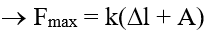 - Lực đạt cực đại khi ở vị trí biên dưới:

Vì Δl > A nên lực đạt cực tiểu khi vật ở vị trí biên âm:

 Suy ra:


Chọn