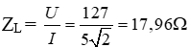 Chọn C

Ta có: 

=> L = 0,0572 (H)