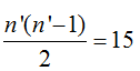 /span>

Ta có: r2 = 1,44 r1

→ (n+1)2 = 1,44. n2

→ n+1= 1,2.n

→ n = 5      

Vậy n’ = 6    

Số vạch phát ra là: