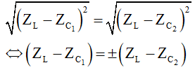 - Theo đề bài I1  = I2  nên Z1  = Z2 .

- Do đó ta có:

- Vì C2  ≠ C1  nên:

⇒ Để cường độ dòng điện hiệu dụng qua R cực đại: