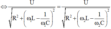 - Từ điều kiện: I1  = I2.

- Suy ra: