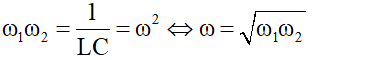 - Từ điều kiện: I1  = I2.

- Suy ra: