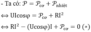 - Phương trình (*) có dạng phương trình bậc 2 đối với I.

- Để phương trình có nghiệm thì: