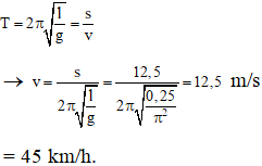 ü

+ Vì dao động của con lắc rất mạnh nên tần số dao động riêng chính bằng tần số lực cưỡng bức.

®  Chu kì của dao động chính bằng thời gian tàu đi qua mỗi thanh ray.