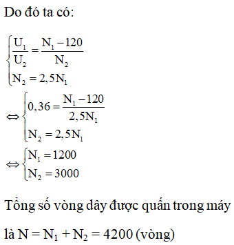 Đáp án D

Nếu có x vòng dây bị cuốn ngược chiều thì thực chất cuộn dây đã bị mất 2x vòng (do từ thông của x vòng quấn ngược triệt tiêu thêm từ thông của x vòng quấn đúng).