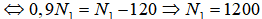 Ta có: N2 = 2,5 N1.

Khi quấn ngược trong cuộn sơ cấp 60 vòng dây thì:

=> N2 = 2,5N1 = 3000 vòng.

=> N = N1 + N2 = 4200 vòng.