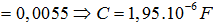 Từ đồ thị ta có: Khi 

Khi 

= 0,0055