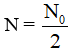 - Ta có: T2  = 2T1

- Sau thời gian t số hạt nhân của X và Y còn lại:

- Với N0 là số hạt nhân ban đầu của hỗn hợp. Số hạt nhân còn lại của hỗn hợp:

- Gọi T là khoảng thời số hạt nhân của hỗn hợp giảm đi một nửa: 

⇒ Phương trình (*) có nghiệm:

- Loại nghiệm âm ta lấy: