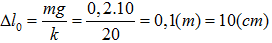 +  A = 5 (cm)

Vậy giá trị cực tiểu và cực đại của lực đàn hồi của lò xo là   1N và 3N.