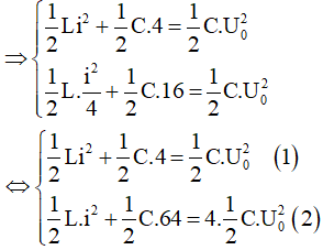  Ta có:

- Thay u1  = 2V và u2  = 4V

- Lấy (2) – (1) ta được: