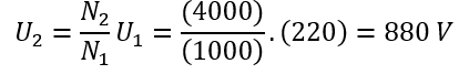 Công thức máy biến áp