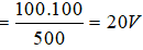 Chọn đ áp án D.

Do máy biến thế là hạ áp nên N1 = 500 vòng dây, N­2 = 100 vòng dây.

Áp dụng công thức máy biến áp ta có: