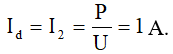 - Dòng điện qua đèn để đèn sáng bình thường:

→ Dòng điện ở sơ cấp: