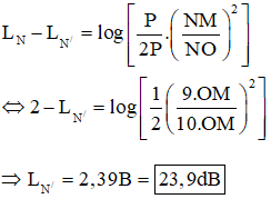 Đáp án  B

Ta có: 

Áp dụng (*) tại M và N khi nguồn ở O có công suất P:

MN = NO – OM = 10.OM – OM = 9.OM

 Áp dụng (*) tại N khi nguồn ở O có công suất P và tại N’ ≡ N khi nguồn ở M có công suất 2P: