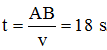 Ta có

→ Thời gian chuyển động từ A đến B: