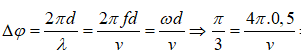 .

Từ: 

=> v = 6 (m/s) 