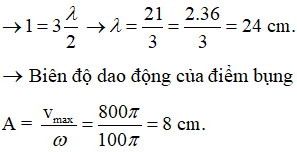 + Sóng dừng xảy ra trên dây với 4 điểm đúng yên

+ Khoảng cách giữa hai điểm bụng là nhỏ nhất khi chúng cùng đi qua vị trí cân bằng và lớn nhất khi chúng cùng đến biên theo hai chiều ngược nhau.