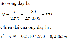 Áp dụng công thức tính độ tự cảm của ống dây: