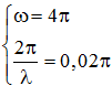 Ta có:

Quảng đường mà sóng truyền đi được S = vt = 14,3m