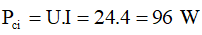 Công suất chiếu sáng vào bề mặt các pin: 

Công suất của mạch ngoài: 

Hiệu suất của bộ pin: 