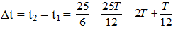 + Khi Wđ = 8Wt => x = ±A/3 = ±4/3 cm và T = 2s.

+ t1 = 1/6s => x1 = 0cm; t2 = 13/3 s => x2 = -2cm.

+ Ta thấy cứ 1T vật đi qua 2 vị trí x = ±4/3  cm tất cả 4 lần.

=> Sau 2T vật đi qua 8 lần.

Khi đó, vật ở vị trí x 1 = 0cm (VTCB) đi tiếp lượng T/12   đến x 2 = -2cm qua vị trí x = -4/3  cm một lần nữa. Ta có hình ảnh minh họa hình trên.

=> Tổng cộng vật đi qua vị trí động năng bằng 8 lần thế năng 9 lần.