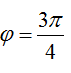 Chọn A

+ Từ biểu thức tổng quát: x = Acos( ω t + φ ).

* Tìm A:

Thay số 

* Tìm  φ :

 Thay các giá trị của φ vào   v  =>

 