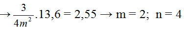 /span>

rm = m2r0;  rn = n2r0 ( với r0 bán kính Bo)

Bước sóng nhỏ nhất ng tử hidro có thể phát ra: