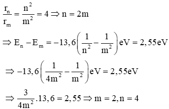 .

Ta có:  (với r0 là bán kính của Bo)

 

Bước sóng nhỏ nhất mà nguyên tử hidro có thể phát ra là:  

 