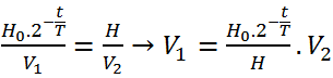 .

Đổi 1,5.10-3Ci = 1,5.10-3.3,7.1010 = 55,5.106 Bq,  5mm3 = 5.10-6lít

Áp dụng công thức: 