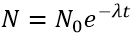 :

Giả sử tại thời điểm t số hạt nhân nguyên tử của chất phóng xạ: 

Tại thời điểm 

 (*)

Tại thời điểm 

Từ (*) và (**) ta suy ra: 