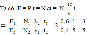 Chú ý:  N là số photon phát ra trong 1 giây.