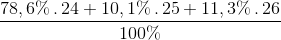 Trả lời:

% Mg ( 24 ) = 3930 : 5000 . 100% = 78,6 %

% Mg ( 25 ) = 505 : 5000 . 100% =  10,1 %

% Mg ( 26 ) = 100 – 78,6 – 10,1 = 11,3 %

=

 = 24,327