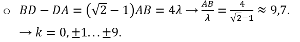 Ta có:  M gần A    nhất → M     là cực đại ứng với k=+9   .