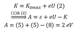 Công thức Einstein về hiện tượng quang điện ngoài

Mặc khác, động năng khi electron đến anot