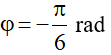 Ta có, phương trình tổng quát: x = Acos(ωt + φ)

ứng với phương trình đề bài cho:

 

=> Biên độ của dao động: A = 2 (cm)

=> Pha ban đầu của dao động:

Pha ở thời điểm t của dao động: