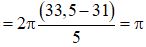 m = 5 cm.

+ Độ lệch pha dao động của 2 điểm đó là: