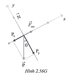 Lời giải:

Thành phần theo phương mặt dốc của trọng lực:

\[{P_x} = P.\sin \theta = 350.\sin 20^\circ = 119,7\left( N \right)\]