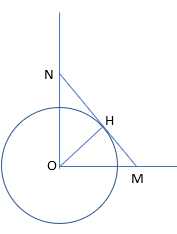 Ta có  \(\frac{1}{{O{H^2}}} = \frac{1}{{O{M^2}}} + \frac{1}{{O{N^2}}} = > OH = 2,67\lambda \)

Điểm ngược pha với O cách O (k-0,5) l

- Số điểm ngược pha với O trên HM là 1 điểm (từ 2,67 l   đến 3,6 l  ); trên HN là 1 điểm (từ 2,67 l   đến 4 l  ).

Cộng là 2 .