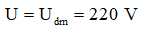Khi máy sấy hoạt động đúng định mức thì điện áp hiệu dụng giữa hai đầu máy sấy là:

 

Điện áp cực đại qua máy sấy:  