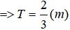 Chọn   C

Ta có  l =AB.4=40cm

Biên độ sóng dừng tại một điểm có dạng A=Ab |sin(2 p x/ l )|

vì xc =140/3cm

Thời điểm t = 0 B và C có cùng li độ, sau khoảng thời gian ngắn nhất là 0,1s thì điểm B có độ lớn li độ bằng biên độ của điểm C

 

 