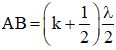 + Ta có thể xem đoạn dây AB có sóng dừng với A là bụng là đầu tự do.

®     ®  k  »  6,33

®  k = 6

®  Số bụng sóng là: n = k + 1 = 7