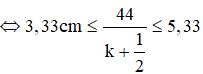 + Ta có: hai phần tử trên dây tại hai điểm cách nhau một đoạn 14 cm luôn dao  động ngược pha nhau suy ra
 

Lại có