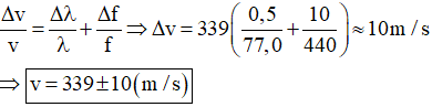 Đáp án  B

Tốc độ truyền âm: v = λf; 