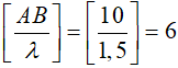 /span>

HD Giải: 

M gần S 2 nhất nên M nằm trên đường cực đại số 6

Ta có MA - MB = 6 λ

=> MB = MA - 6 λ

= 10 - 6.1,5 = 1cm = 10mm